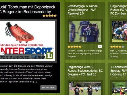 Zahlreiche Videos aus den Ländle-Ligen und höher sind online. Zahlreiche Videos aus den Ländle-Ligen und höher sind online.