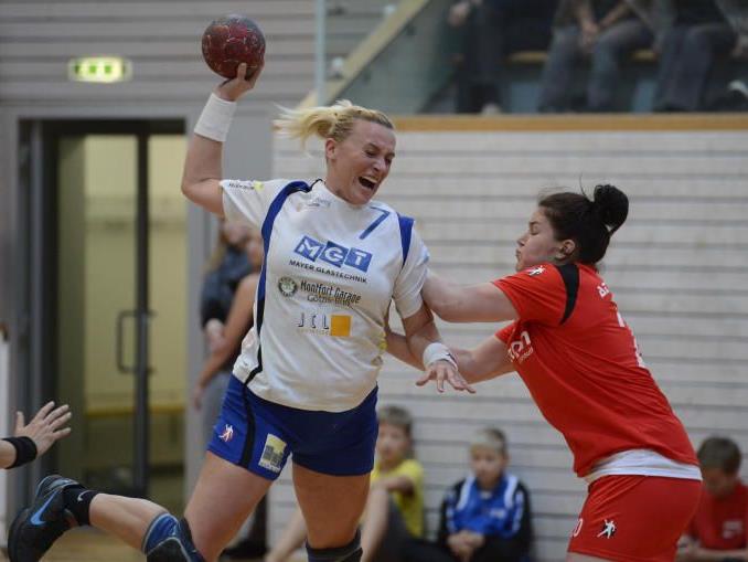 Martina Strmsek warf zehn Tore für die Feldkircher Handballdamen.
