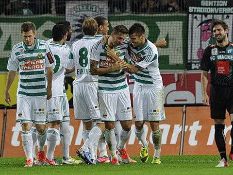 Freude bei Rapid: Sieg gegen Wacker Innsbruck am Samstag. Freude bei Rapid: Sieg gegen Wacker Innsbruck am Samstag.