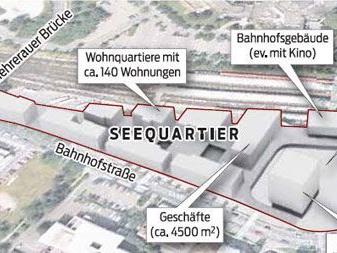 Bregenzer Seequartier bringt Wohnen, Büros, Bahnhof - und vielleicht auch ein Cineplexx.