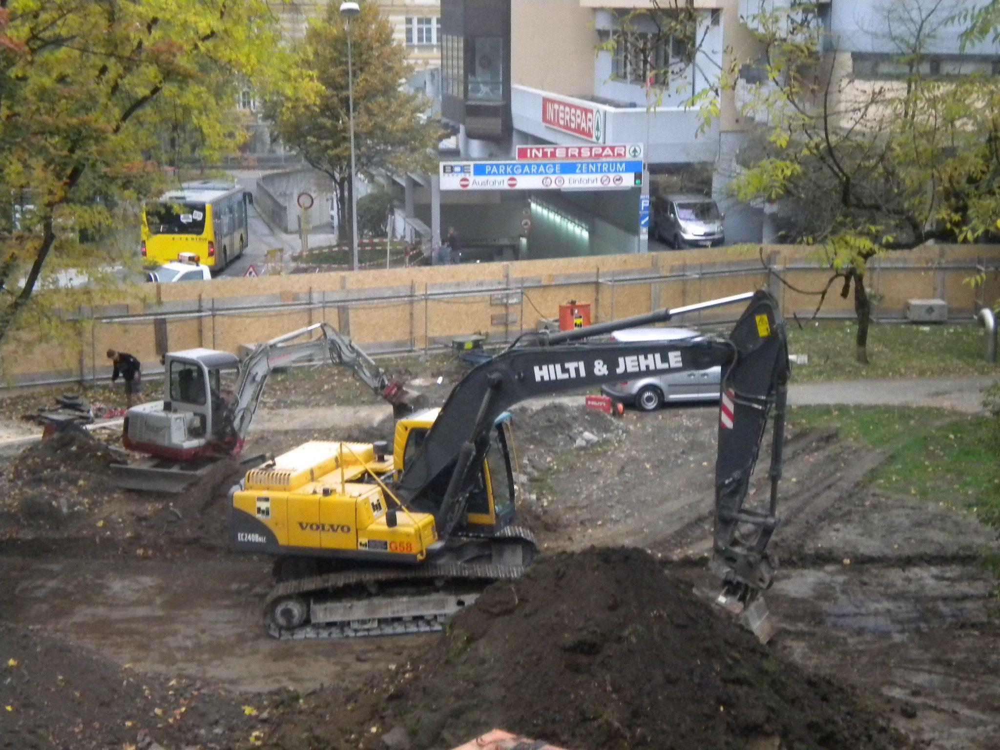 Die Bauarbeiten am Rösslepark haben begonnen