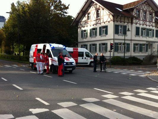 80-Jährige bei Unfall in Dornbirn schwer verletzt.