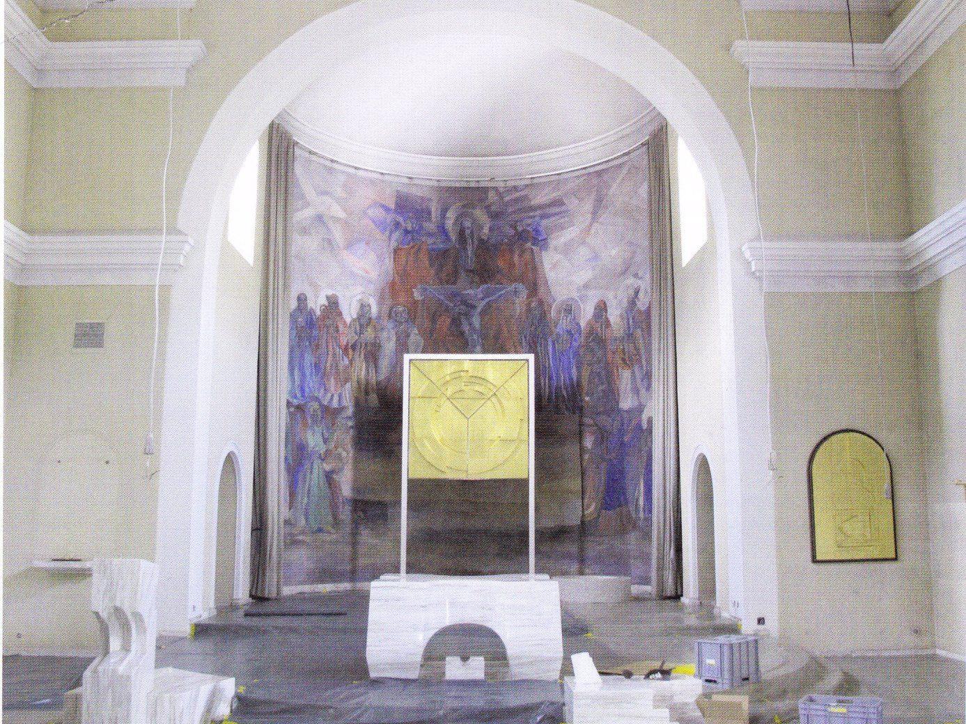 Das Monumentale Chorwandbild von Martin Häusle in der Maurer Kirche
