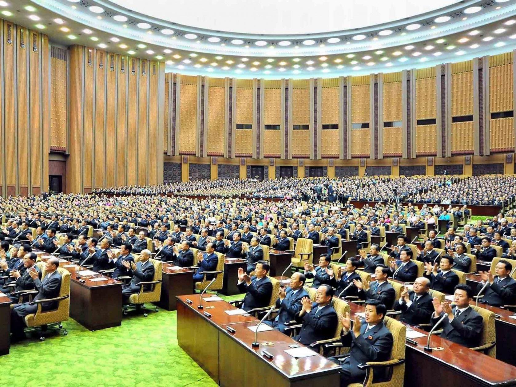 Das Nordkoreanische Parlament.