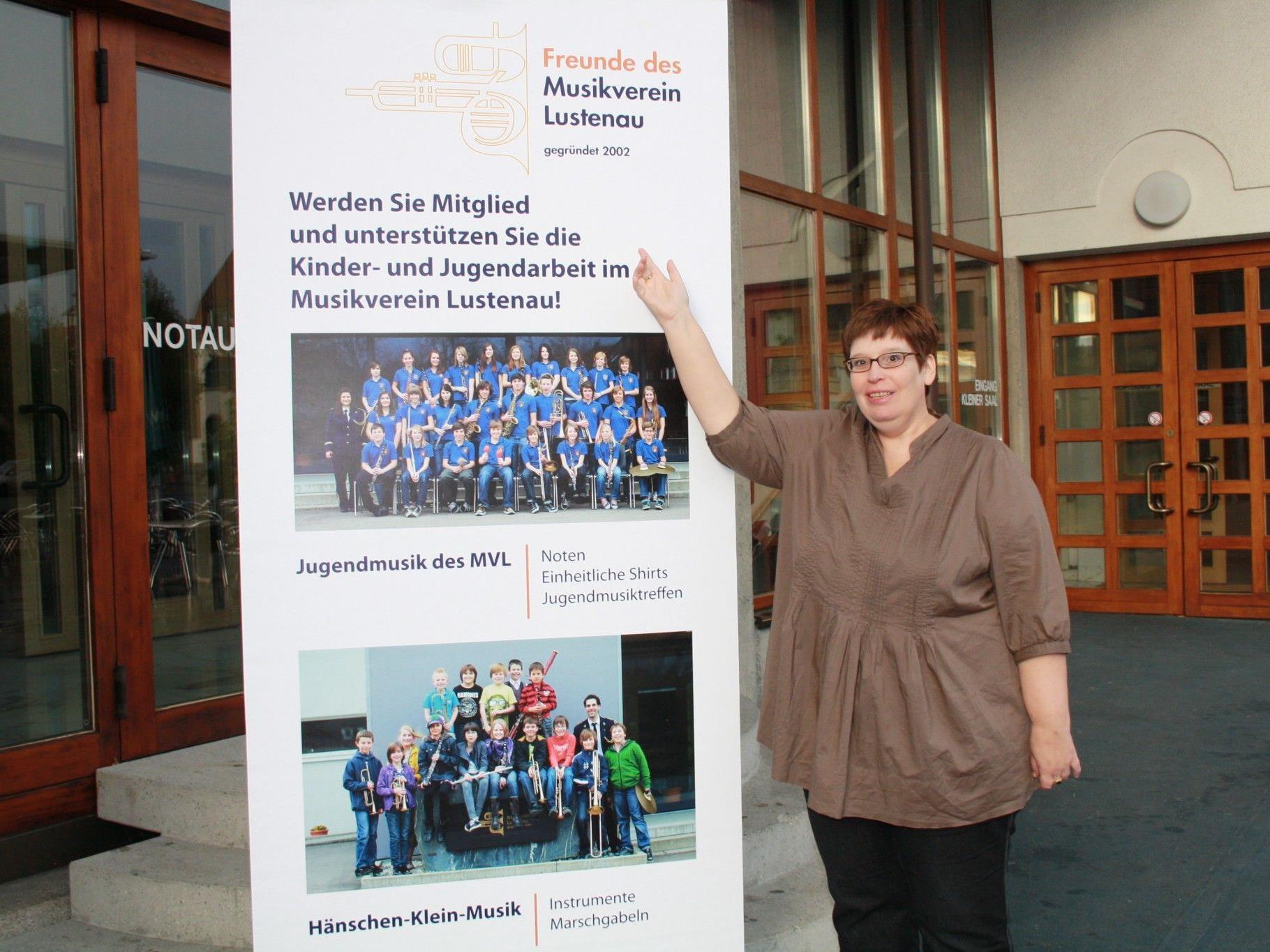 Obfrau Kirsten Steinhofer vom Förderverein des MV Lustenau kann auf viele Erfolge verweisen.