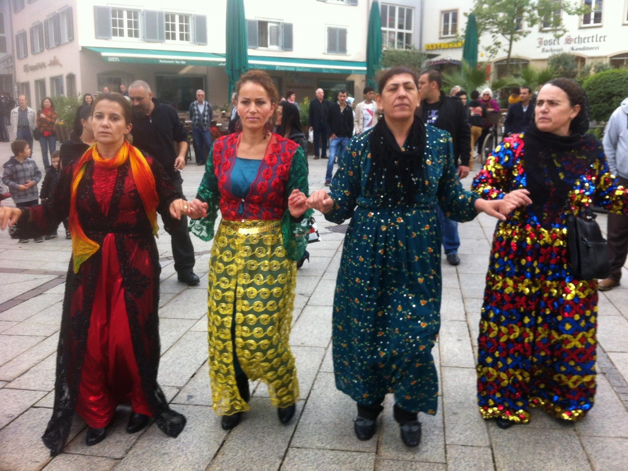 Kundgebung für Abdullah Öcalan am Dornbirner Marktplatz.