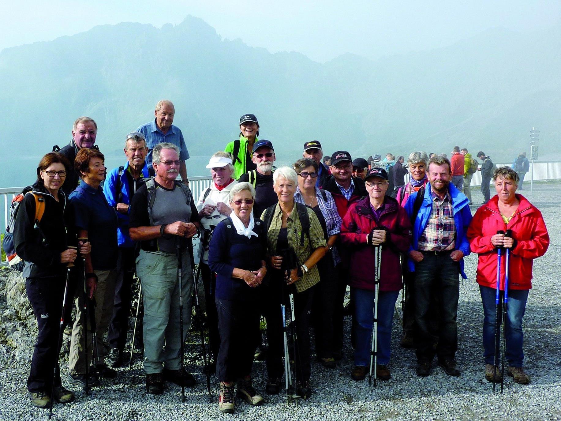 Die Wandergruppe vom Seniorenbund Dornbirn in der herrlichen Bergwelt