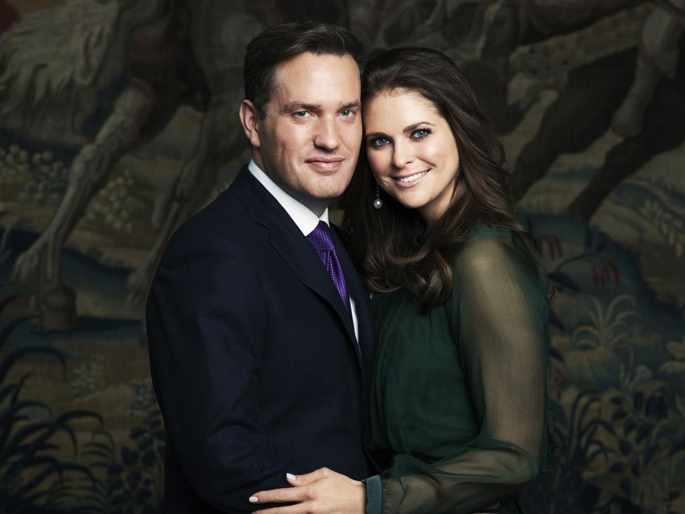 Die Schwedische Prinzessin Madeleine mit ihrem Verlobten dem US-amerikanischen Geschäftsmann Chris O'Neill.