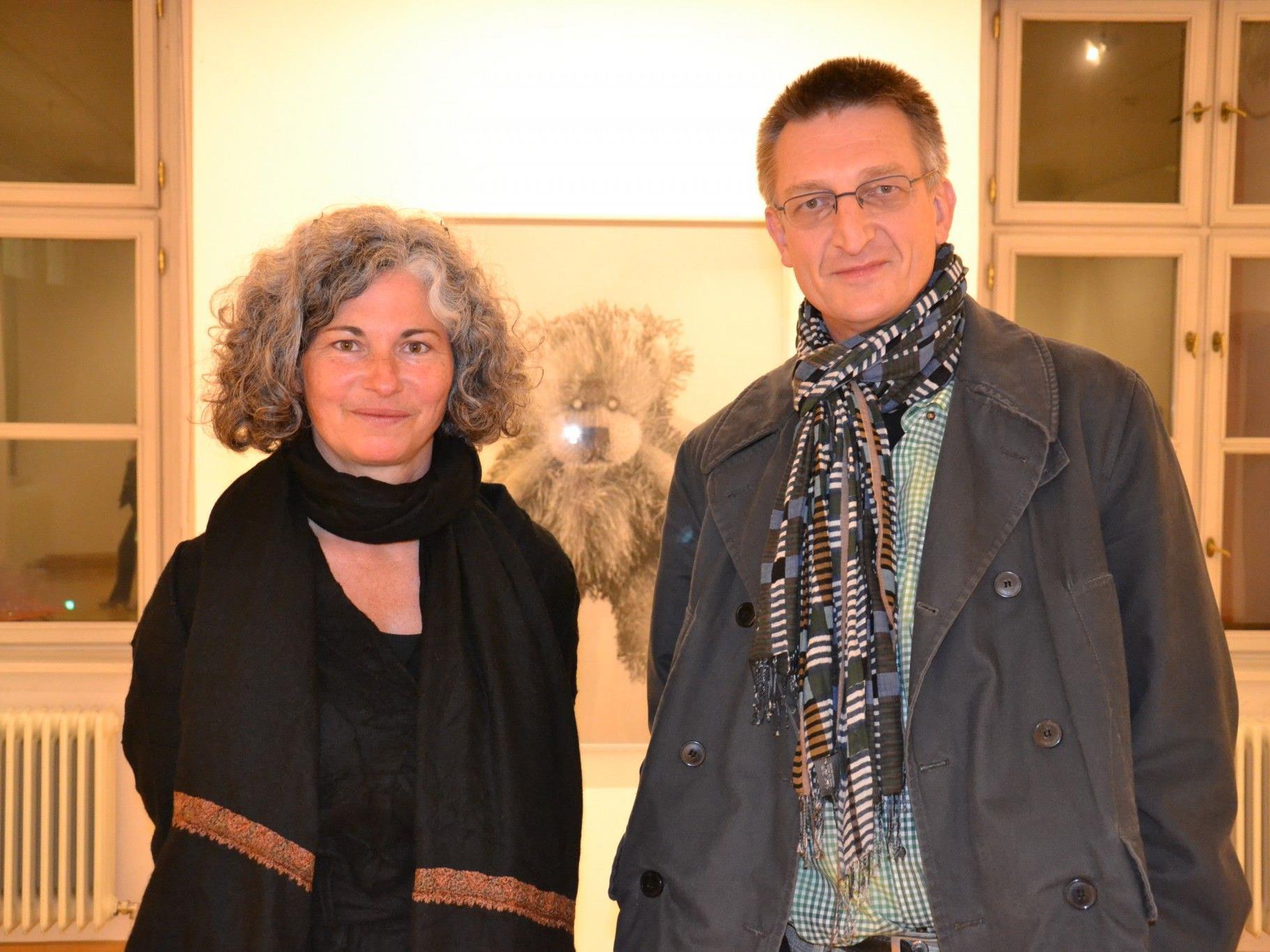Die beiden ausstellenden Künstler im Palais LIechtenstein: Dorothea Schulz & Valentin Wormbs