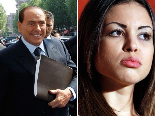 Italiens Ex-Premier Silvio Berlusconi; Karima el Marough alias "Ruby".