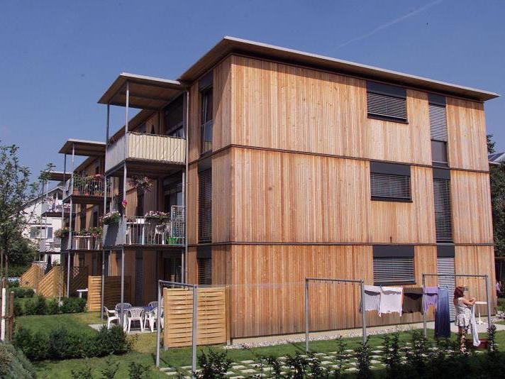 Die Wohnanlage in der Wolfurter Neudorfstraße gilt als Vorzeigeprojekt im Mehrwohnungs-Holzbau.