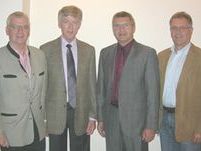 Foto (v.l.n.r.): Mag Wolfgang Türtscher, Obmann der ÖAAB-Lehrer Vorarlberg; Mag. Gerhard Riegler, LR Mag. Siegi Stemer, gfÖAAB-Obmann BR Edgar Mayer.