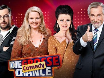 "Die große Comedy Chance": Sido, Peter Rapp, Eva Maria Marold und Ulrike Beimpold in der Jury "Die große Comedy Chance": Sido, Peter Rapp, Eva Maria Marold und Ulrike Beimpold in der Jury