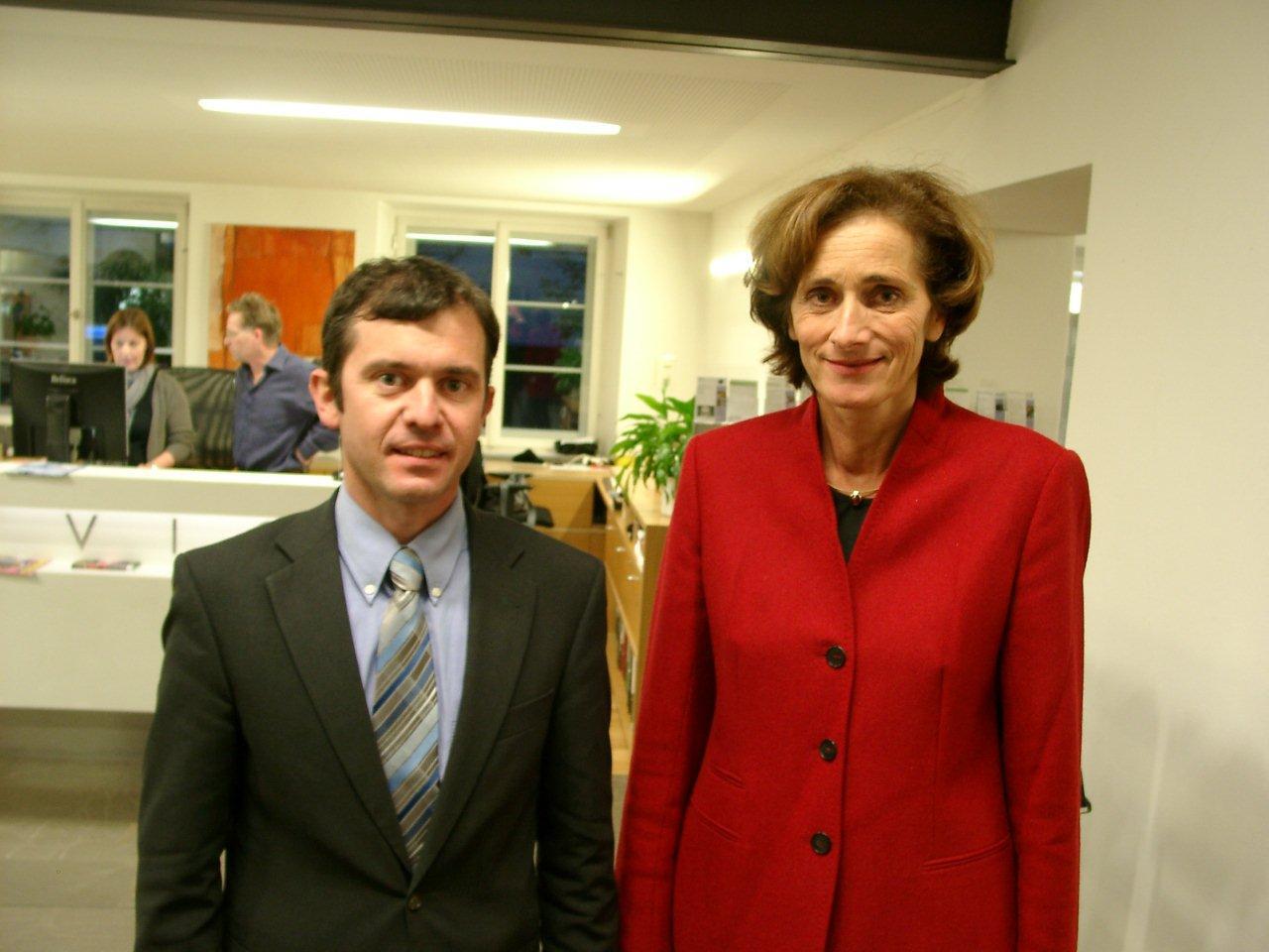 Rankweil-Bürgermeister Martin Summer mit Neo-Landesrätin Bernadette Mennel besuchte öffentliche Einrichtungen.