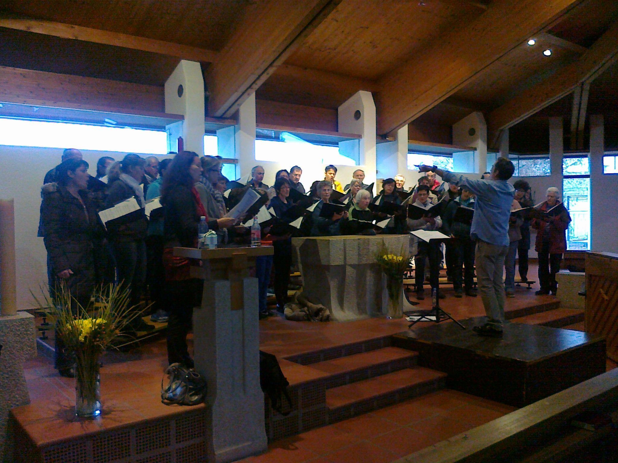 Der Chor St. Nikolaus bei der Generalprobe