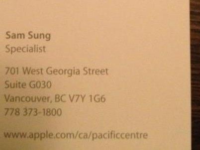 Angeblich sind 17 Personen mit dem Namen "Sam Sung" in Vancouver verzeichnet.
