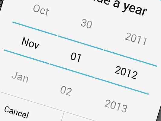 Derzeit kann ein Kontakt laut Android 4.2 nicht im Dezember Geburtstag haben.