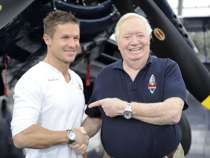 Felix Baumgartner und Joe Kittinger durchlebten gemeinsam dramatische Minuten. Felix Baumgartner und Joe Kittinger durchlebten gemeinsam dramatische Minuten.