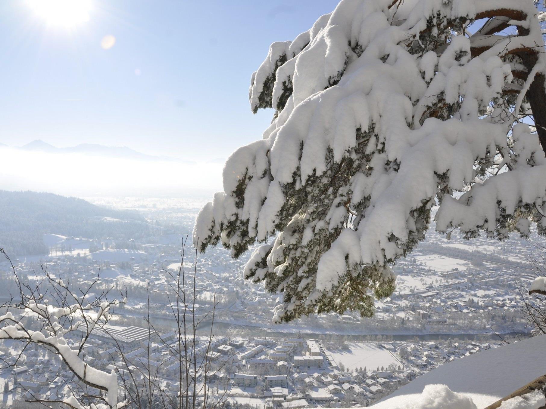Traumhaftes Wetter und viel Schnee in Vorarlberg.