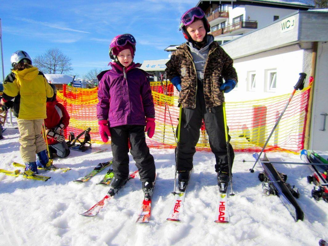Paloma und Massimo hatten sehr viel Spaß beim Skifahren