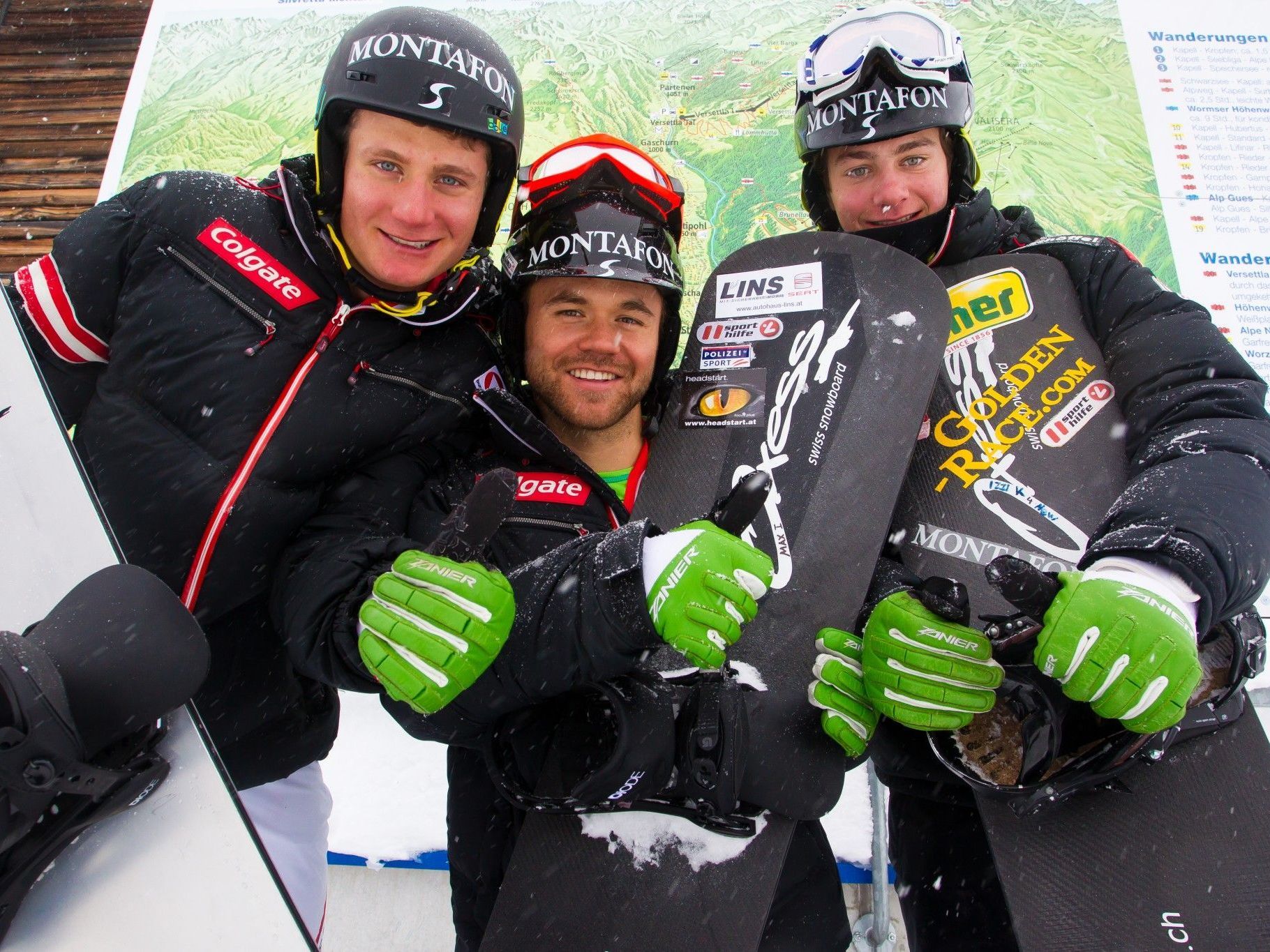 Startklar für wilden Ritt: Michael Hämmerle, Markus Schairer und Alessandro Hämmerle. Startklar für wilden Ritt: Michael Hämmerle, Markus Schairer und Alessandro Hämmerle.