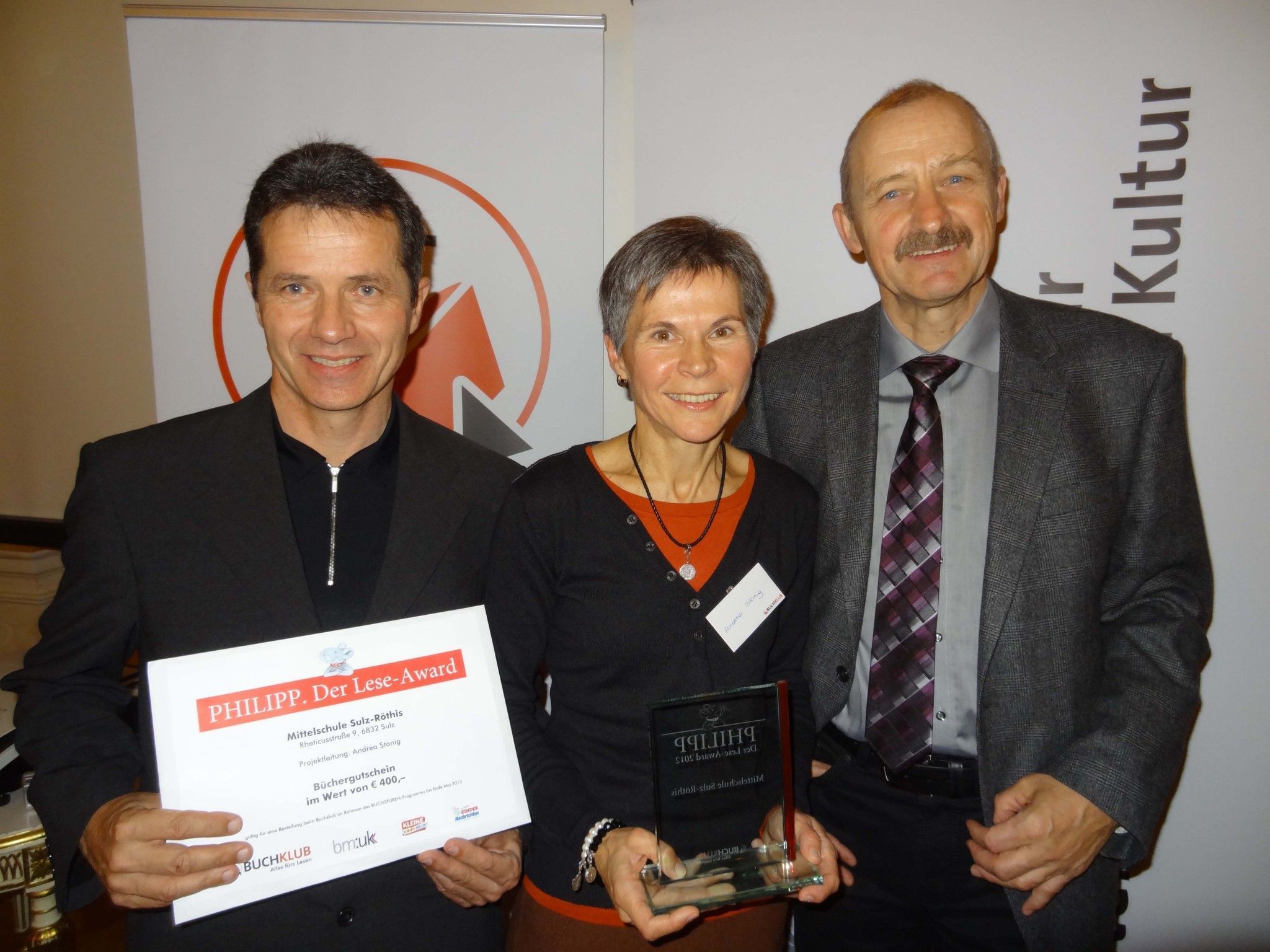 Der Lese-Award 2012 ging an die VMS Sulz-Röthis Der Lese-Award 2012 ging an die VMS Sulz-Röthis