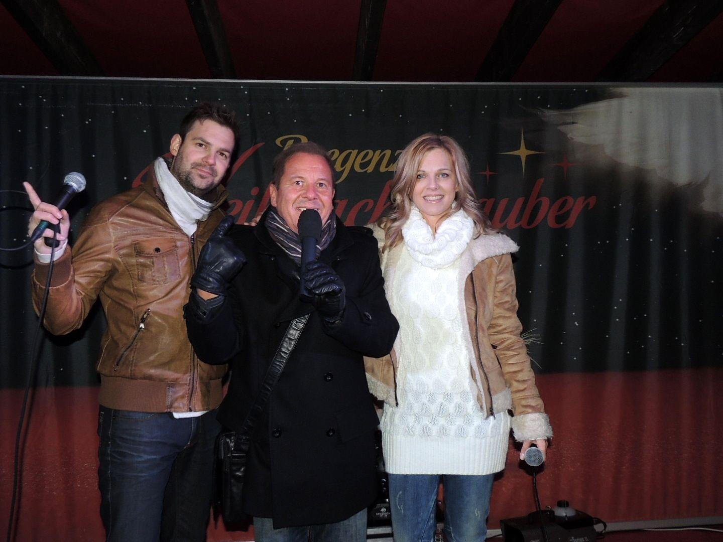 Entertainer und Moderator Roberto Kalin hieß Miriam und Peter in Bregenz herzlich willkommen