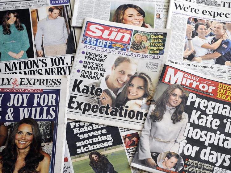 Die Sorge um Kate dominiert die Schlagzeilen der britischen Presse. Die Sorge um Kate dominiert die Schlagzeilen der britischen Presse.