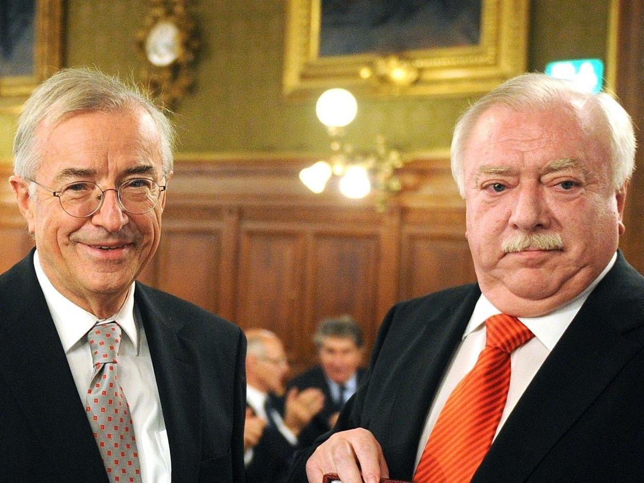 Alt-Landeshauptmann Herbert Sausgruber mit Bürgermeister Michael Häupl.