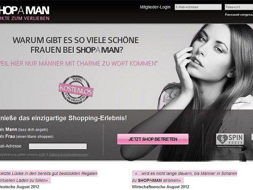 "Produkte zum Verlieben" - Damit wirbt die rasant wachsende Partnerbörse Shop A Man.