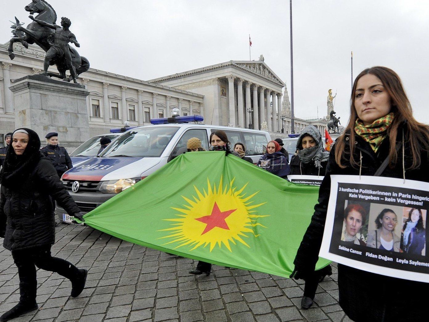 Am Samstag demonstrierten Kurden in Wien. Am Samstag demonstrierten Kurden in Wien.