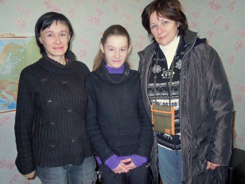 Elfi Meusburger beim Familienbesuch in Swetlogorsk