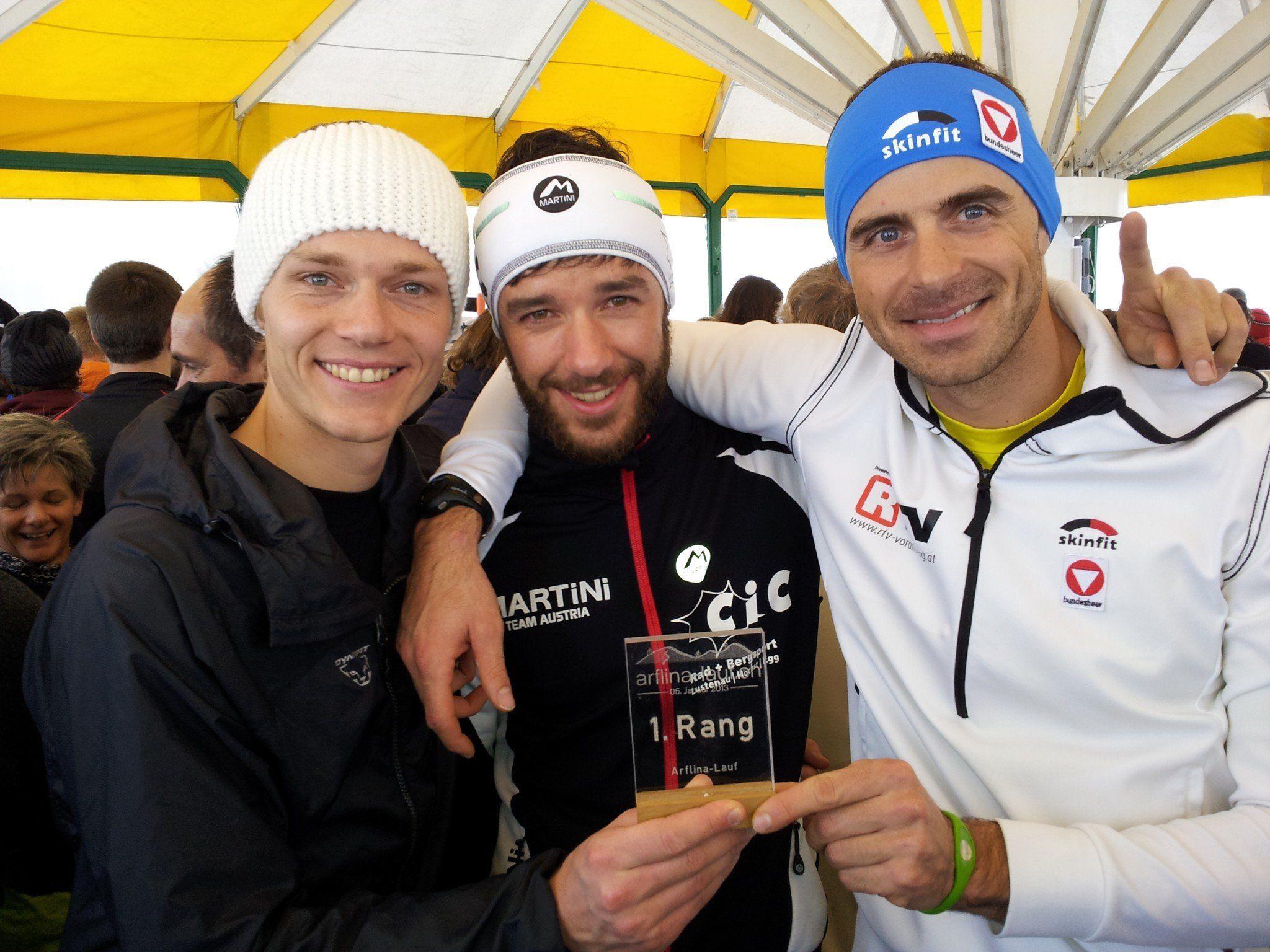 Das Ländletrio Patrick Innerhofer, Johannes Graf und Martin Hämmerle wurden im Team Erster.