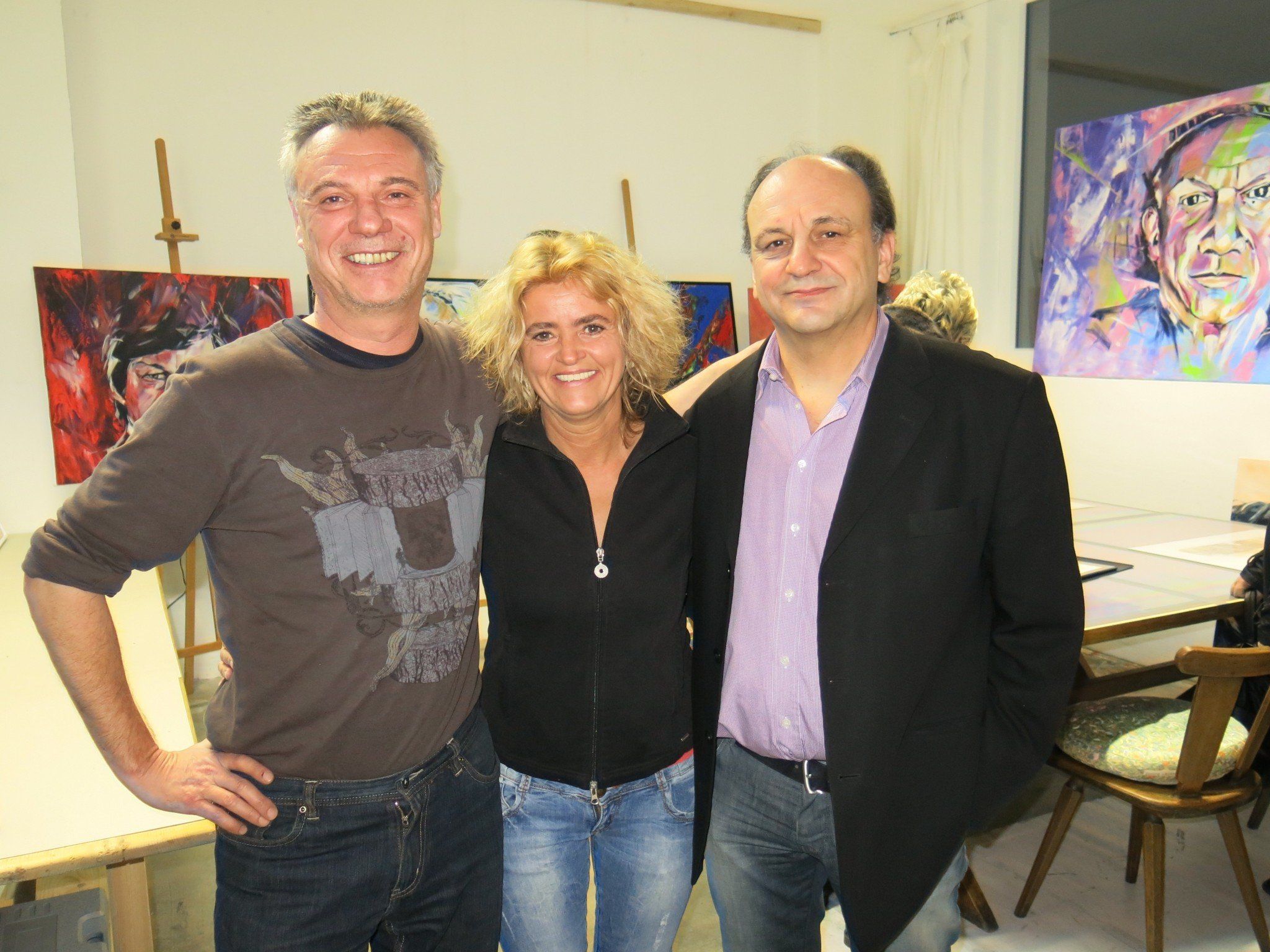 Gerd Menia und Elke Gander holten sich Werner Bösch ins Atelier Gerd Menia und Elke Gander holten sich Werner Bösch ins Atelier