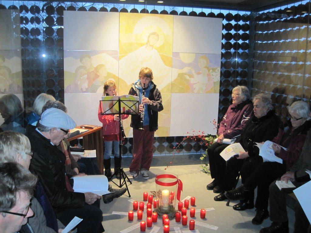 Besinnliche Sonntagsvesper für die Familien in der Fraxner Familienkapelle am 30. Dezember 2012.