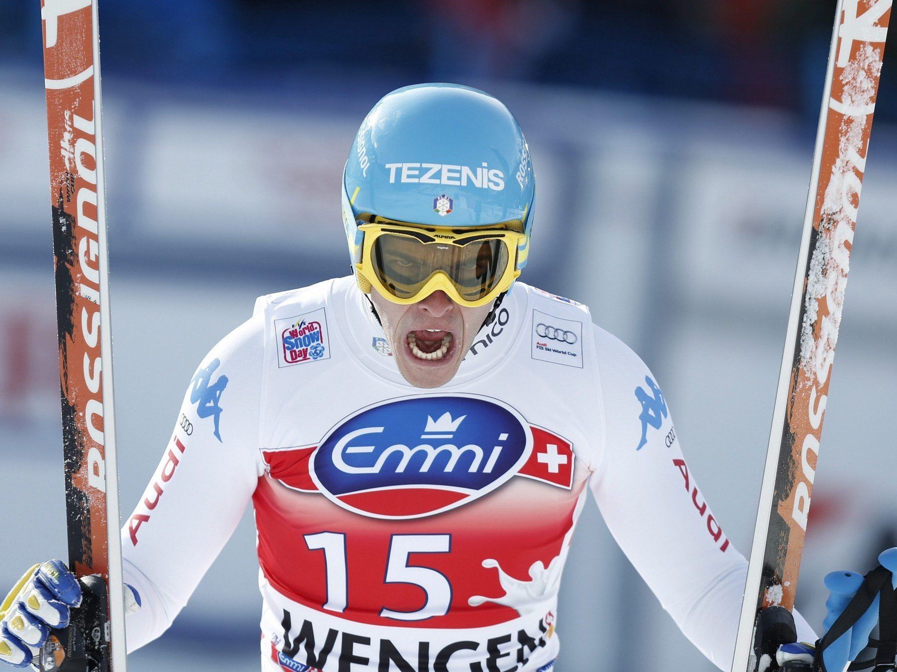 Christof war heuer in Wengen auch von zwei starken Österreichern nicht zu schlagen. Christof war heuer in Wengen auch von zwei starken Österreichern nicht zu schlagen.