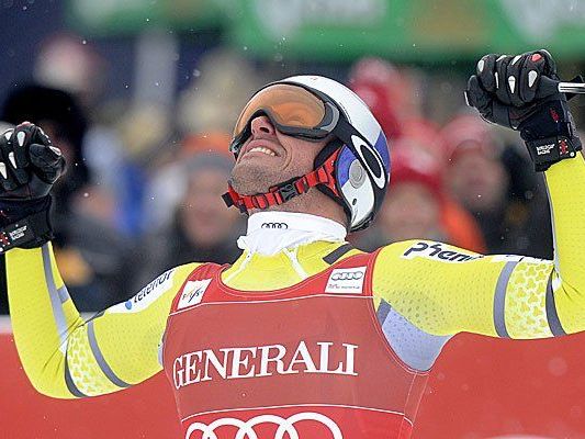 Svindal feiert im Super-G 2013 seinen ersten Kitz-Sieg. Svindal feiert im Super-G 2013 seinen ersten Kitz-Sieg.