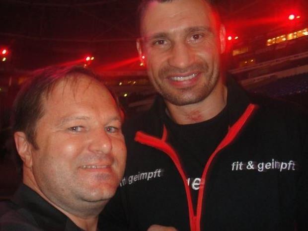 Günter "Güggi" Palaoro mit Witali Klitschko.