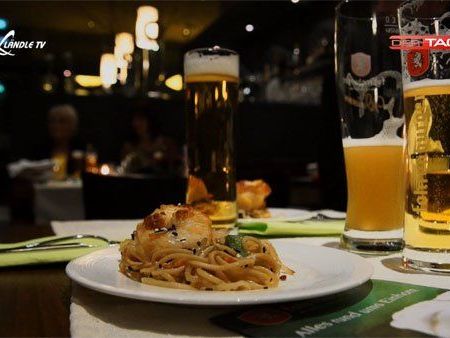 Bierische Gerichte wurden im Restaurant Mahl.ZEIT serviert Bierische Gerichte wurden im Restaurant Mahl.ZEIT serviert