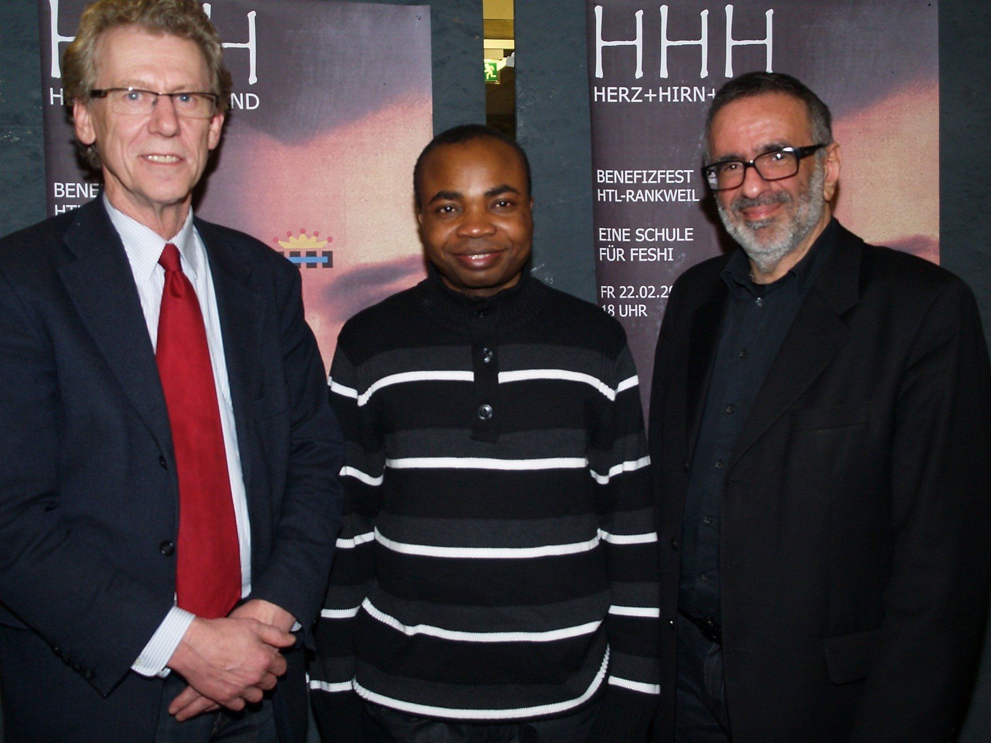 Placide Ponzo mit Direktor Gerhard Wimmer und Wafa Reyhani Placide Ponzo mit Direktor Gerhard Wimmer und Wafa Reyhani