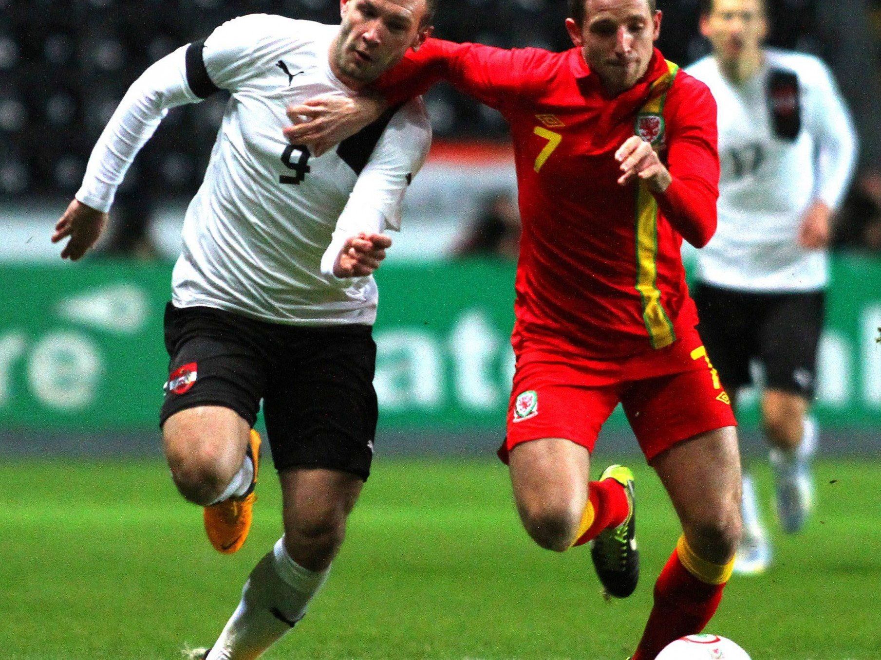 Niederlage für Österreich gegen Wales. Niederlage für Österreich gegen Wales.