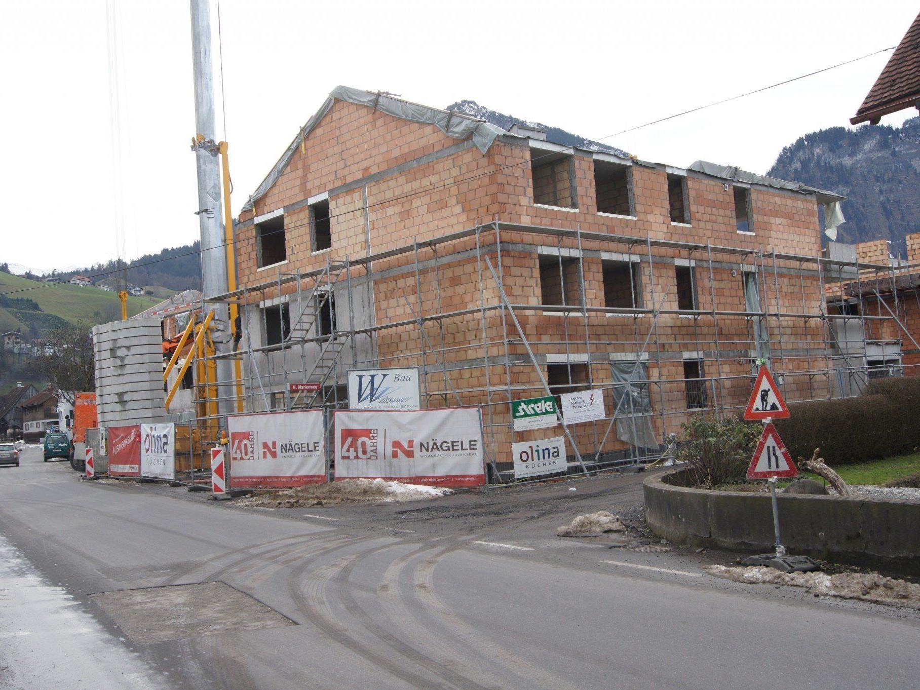 Der Bau am Wohnprojekt Marienweg schreitet voran.