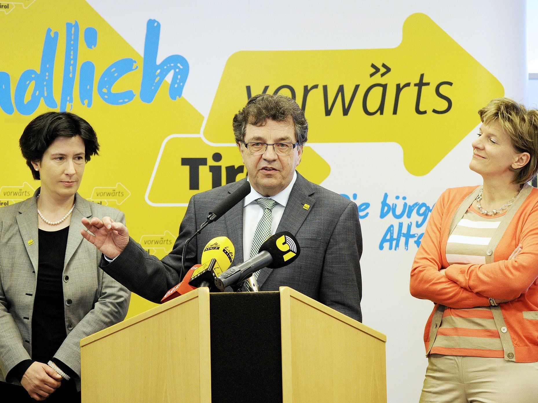 Die Liste "vorwärts Tirol" schloss eine Koalition mit der VP unter Günther Platter aus. Die Liste "vorwärts Tirol" schloss eine Koalition mit der VP unter Günther Platter aus.