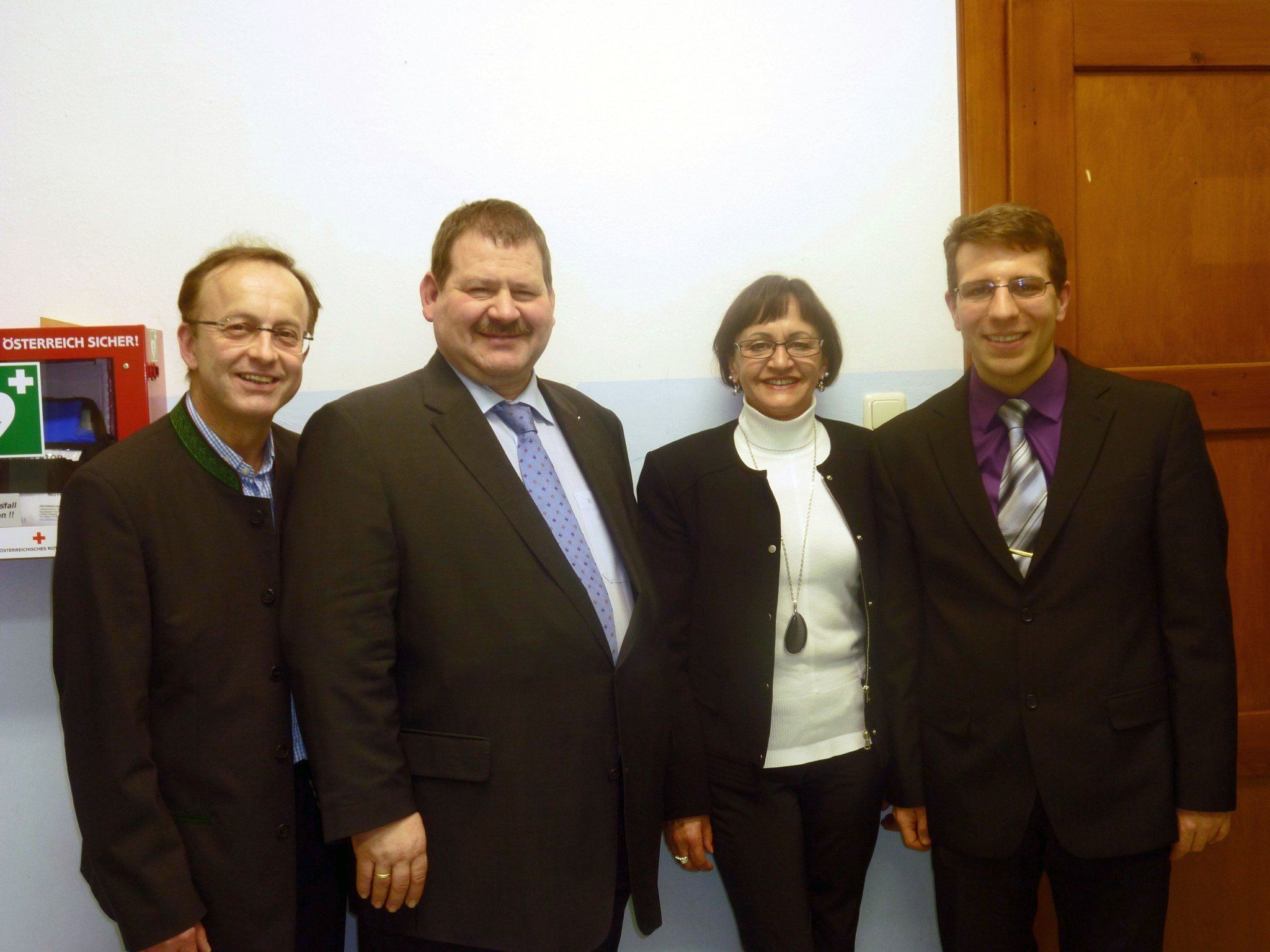 LAbg. Pepi Brunner, LAbg. Dr. Hubert Kinz, Obfrau Ingrid Jochum und GR Michael Koschat