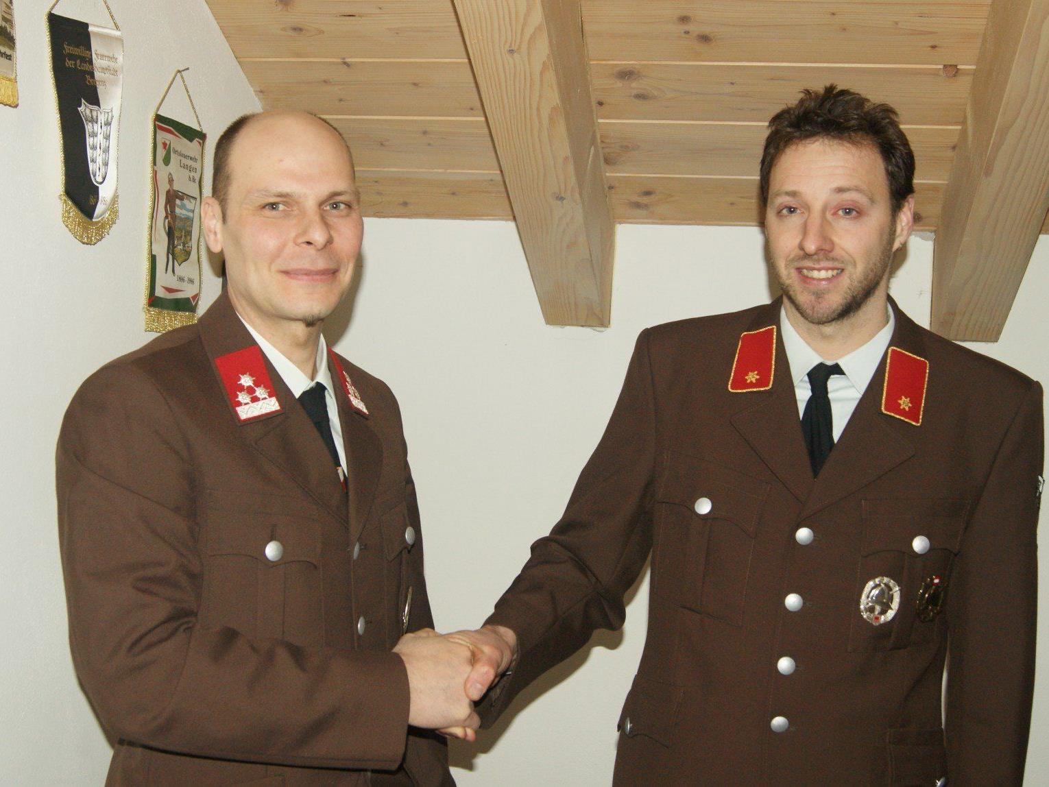 Kommandant Rainer Niederacher (r.)  und Stellvertreter Herbert Fink