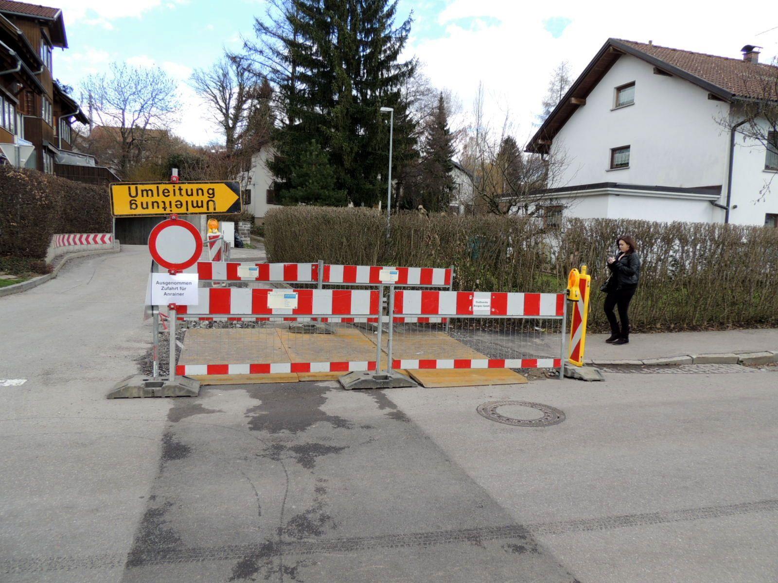 Sperre des Autoverkehrs in der Kaisermannstraße