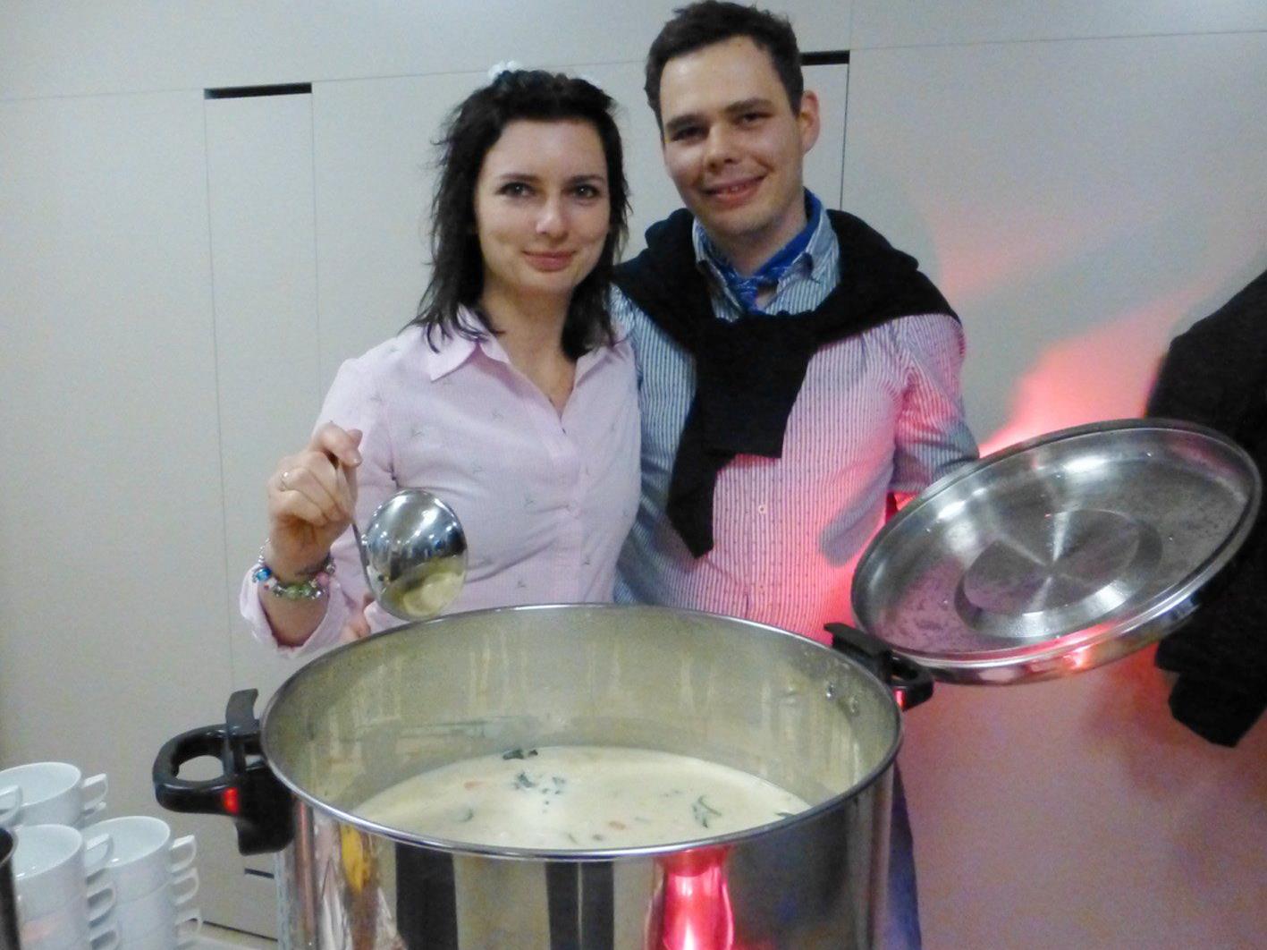 Nathalie und Sebastian Hacker vom "Hirschen" servierten Südnorwegens beste Fischsuppe.