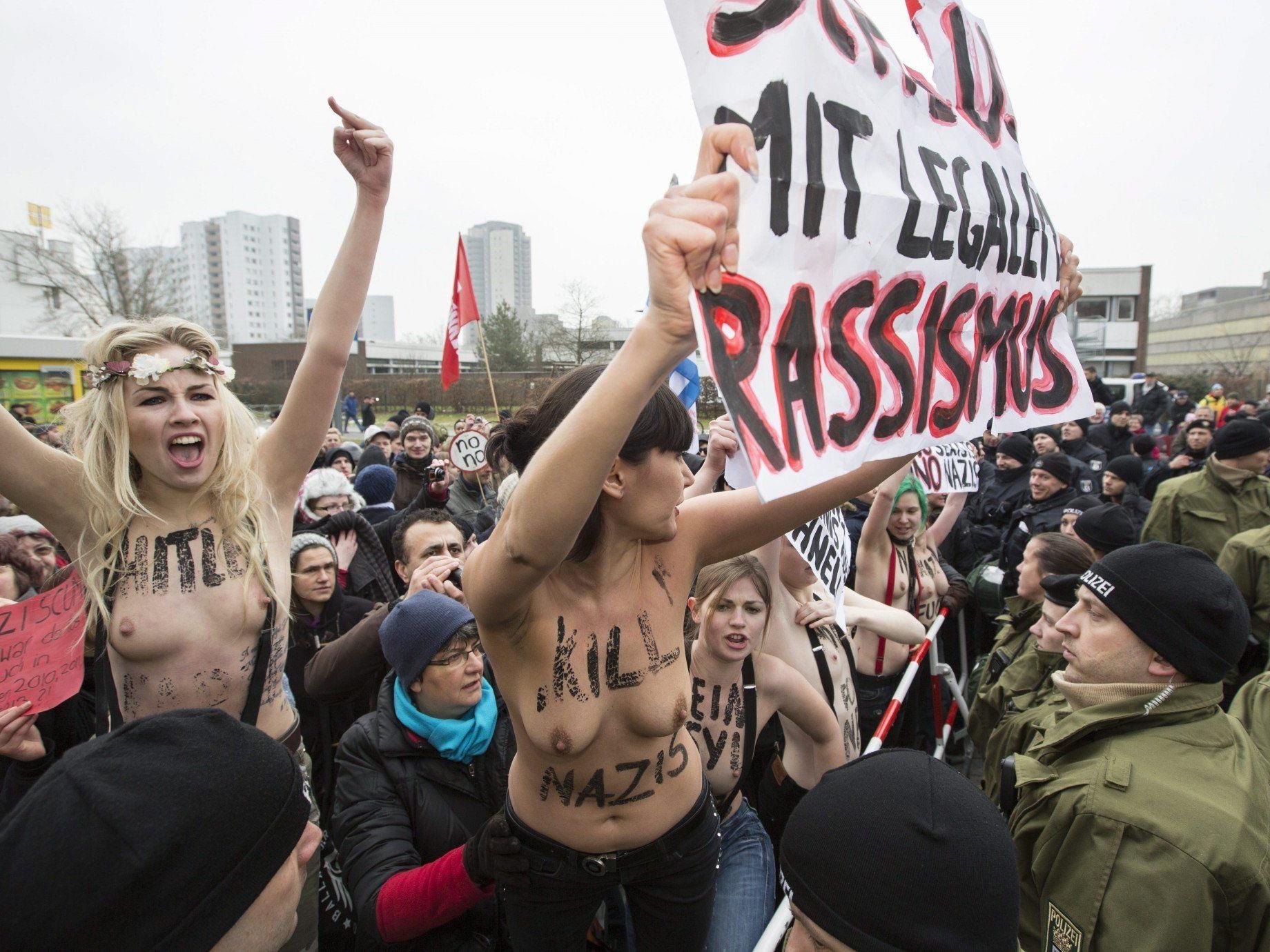 "Femen" bei einer Protestveranstaltung in Berlin.