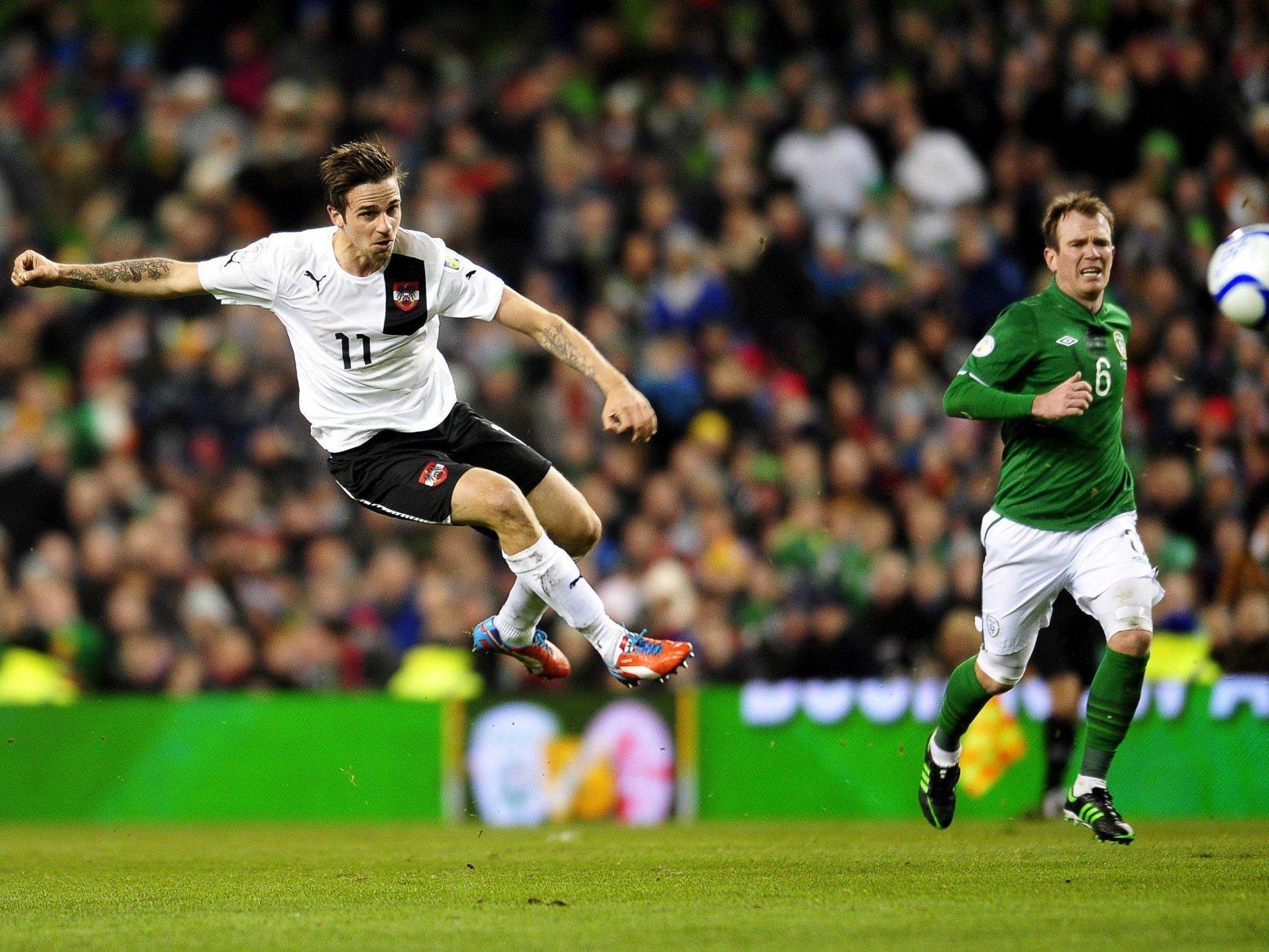 Martin Harnik sorgte in der elften Minute für das 1:0 gegen Irland.
