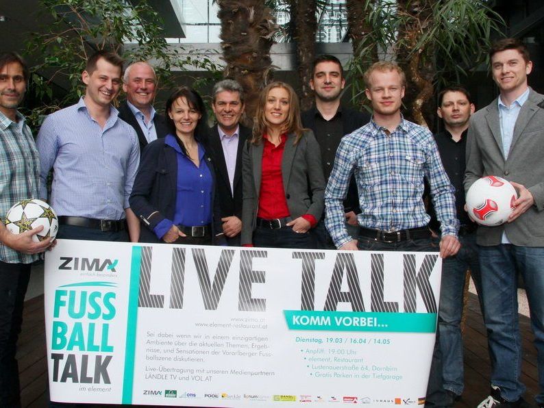 Am Dienstag gibt es eine Vorarlberg Premiere im Element: Der 1. Fußballtalk geht in Szene. Am Dienstag gibt es eine Vorarlberg Premiere im Element: Der 1. Fußballtalk geht in Szene.